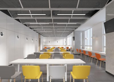 现代食堂3D模型下载